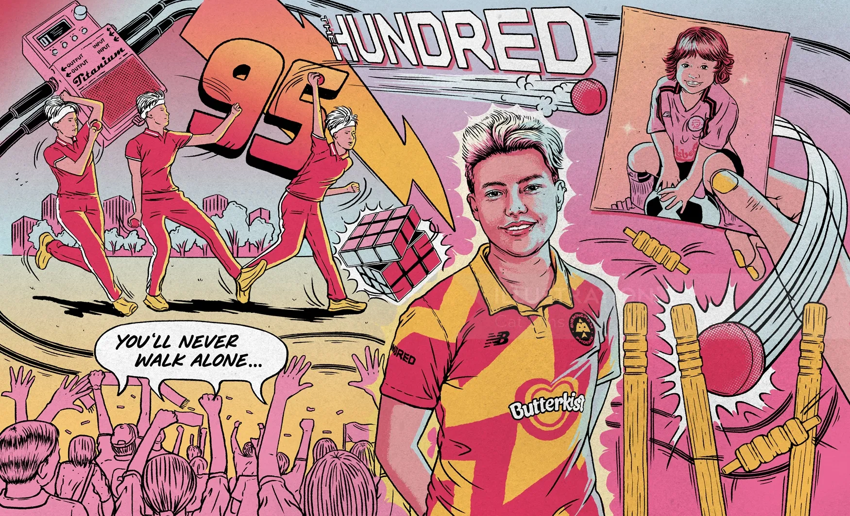 Graphic People with hundred
