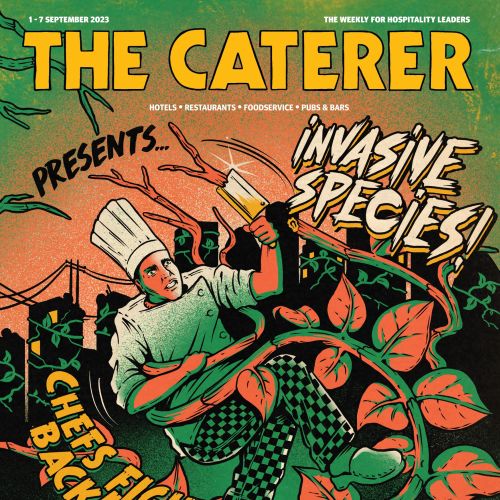 The Caterer magazine cover is about invasive species!