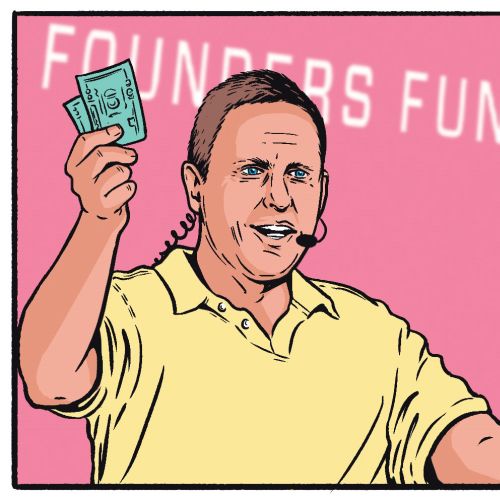 Abstract portrait of Peter Thiel for Spear's Magazine