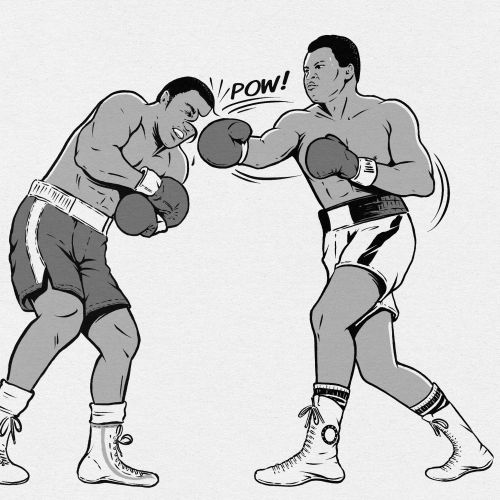 Kickboxing action with pow effect