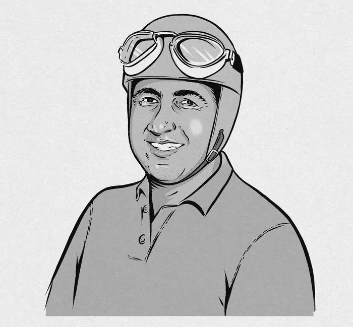 Racing driver Alberto Ascari artwork for Pan Macmillan
