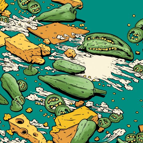 Publix supermarkets illustration featuring cheese and jalapeños