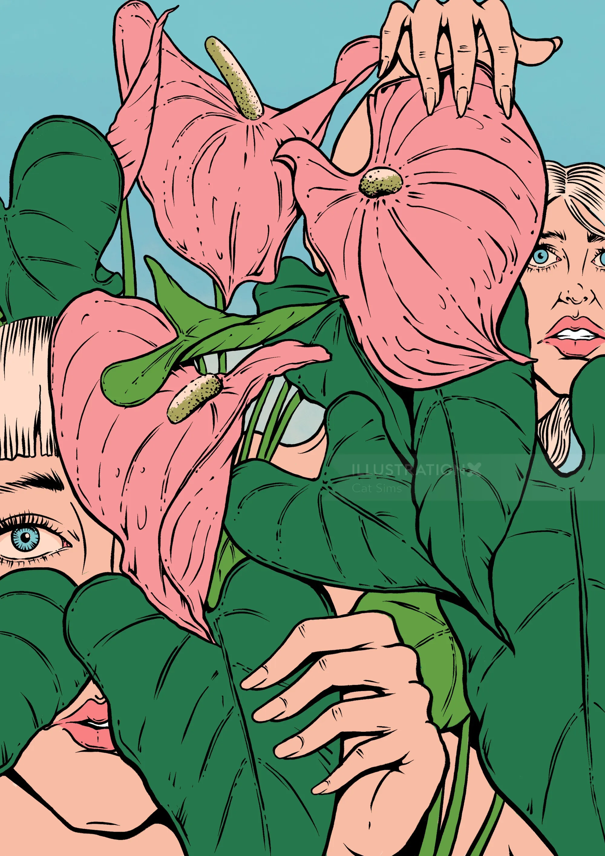 Artwork on themes of femininity