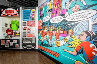 Comic-style exhibition on Manchester United women's football history