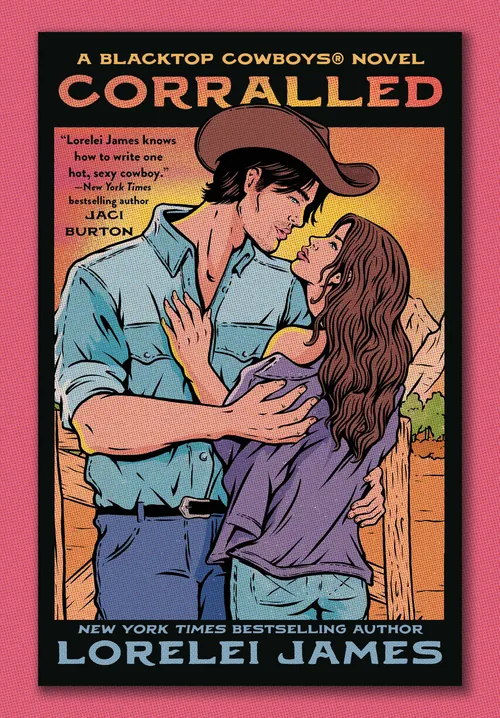Book cover of Corralled showing a cowboy and woman embracing, by Cat Sims