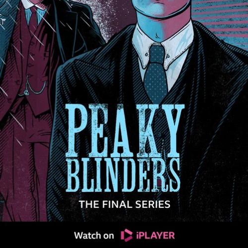 Peaky Blinders-Poster mit zwei Männern in Vintage-Kleidung von Cat Sims