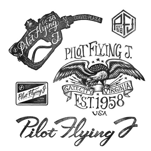Pilot Flying  lettering Apparel designs
