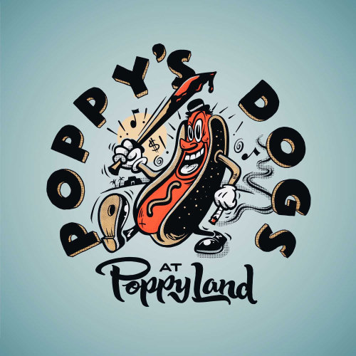 Personagem de filme Poppy Kingsman caligrafia logotipo design