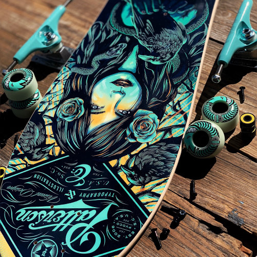 Skateboard design by Chad Patterson