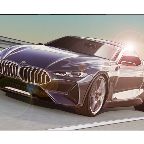 Transit graphic with a BMW 8 Series