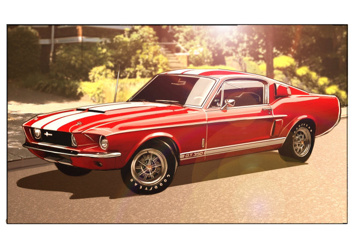 Póster gráfico del Mustang GT 24111 de Xtreme Machines