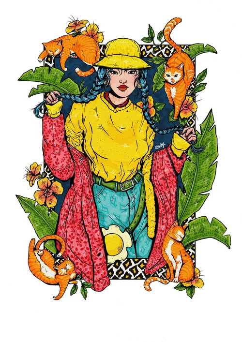 Beauty Illustration of Spring Vibes, 2023