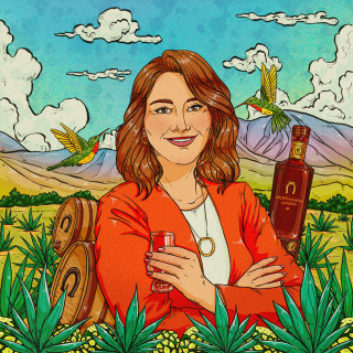 Retrato cómico de Elisa Gutiérrez para la campaña Vine Spirit