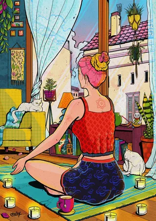 The Zen Girl pop art piece