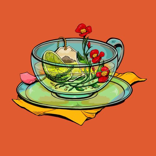 Food and drink illustration of green tea