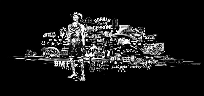 Graphic Montage Cowboy Cerrone Portrait UFC
