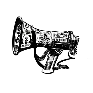 Graphic megaphone