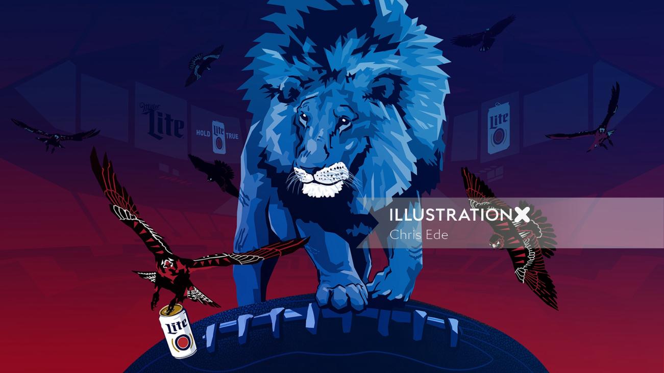 Miller Lite &amp; NFL Game Day - Detriot Lions x Arizona Falcons