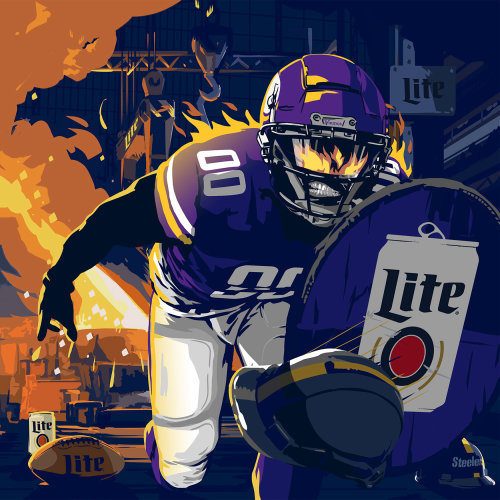Miller Lite &amp; NFL Game Day - Vikings du Minnesota contre Steelers