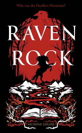 Book jacket design of "Raven Rock"