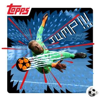 Animated football card of Jan Oblak in goalkeeper pose
