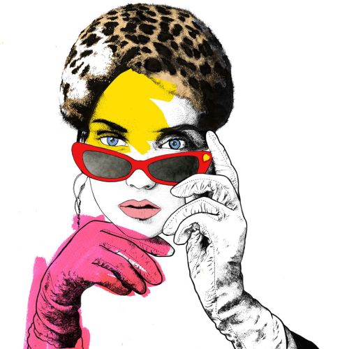 Portrait of fashion lady -  An illustration by Chris Ede