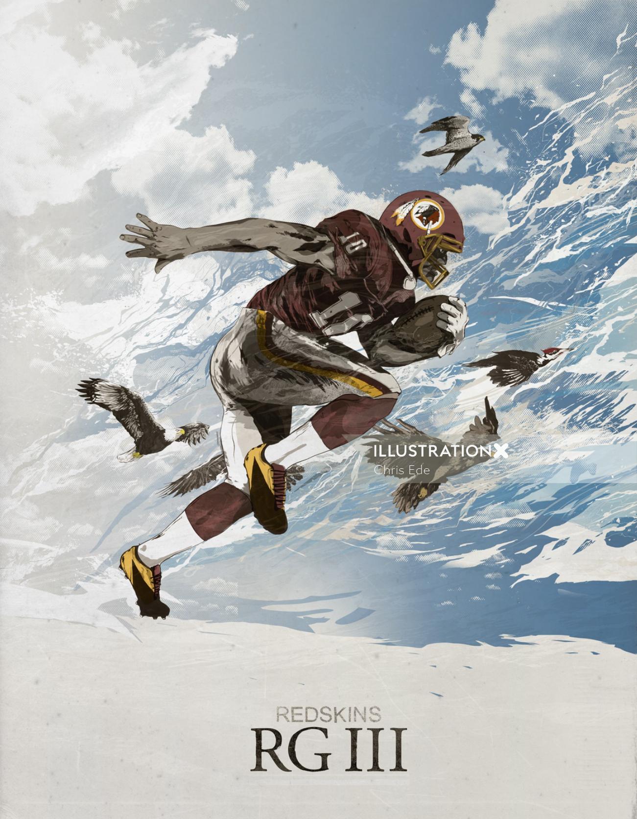 American football - An illustration by Chris Ede