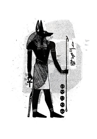 Ilustración histórica del dios egipcio