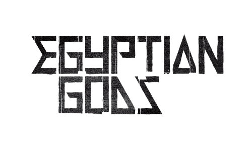 Egyptian God typography illustration