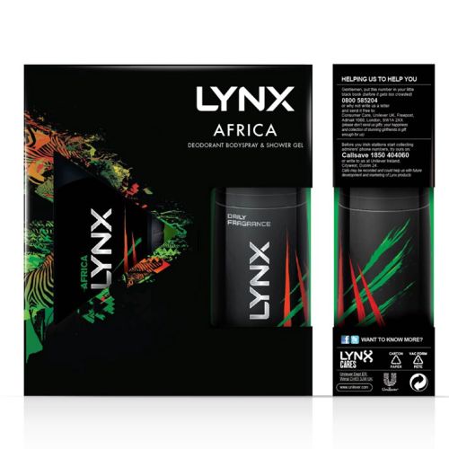 Lynx Africa Deodorant packaging illustration