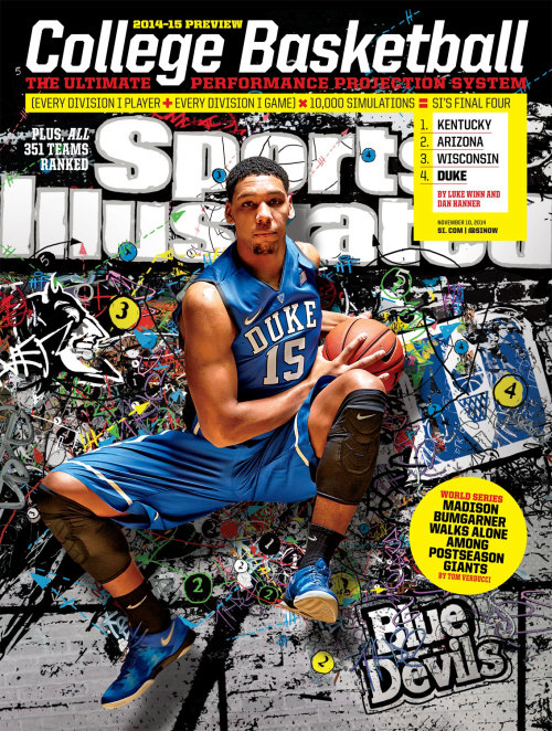 Ilustración de portada de la revista Basket Ball por Chris Ede