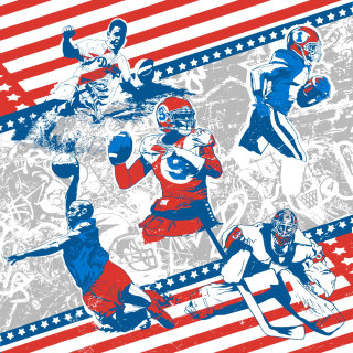 クリス・イーデによるアメリカンフットボールのイラスト