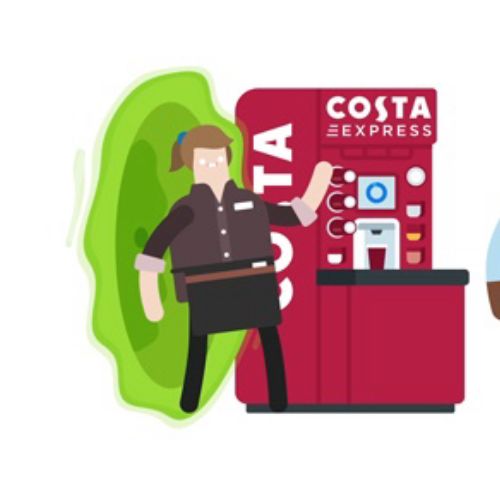 Costa Express coffee animation for social media