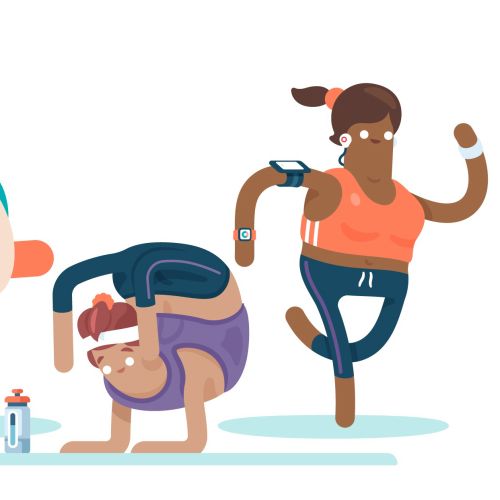 exercise to stay fit illustration by Chris Gilleard