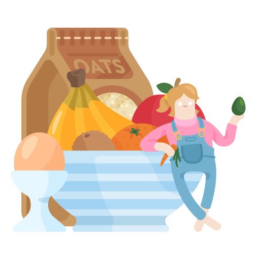 healthy eating lifestyle illustration
