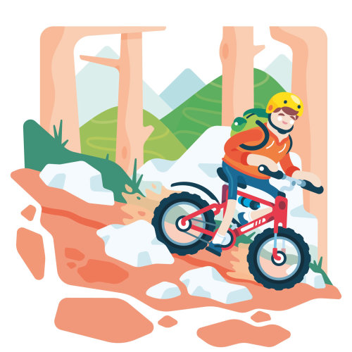 Migros 山地自行车的编辑插图