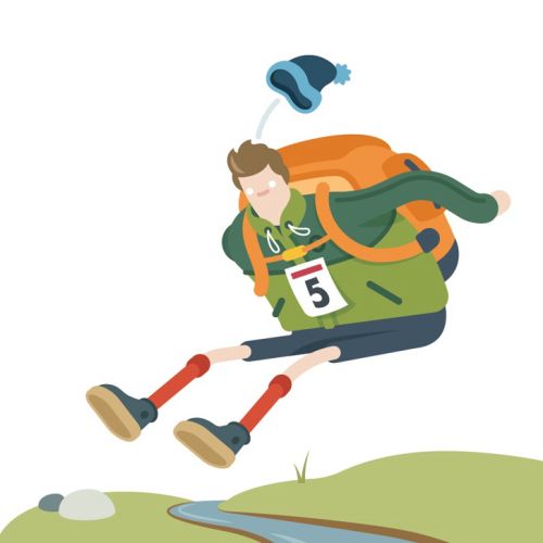 An illustration of hiking olympics