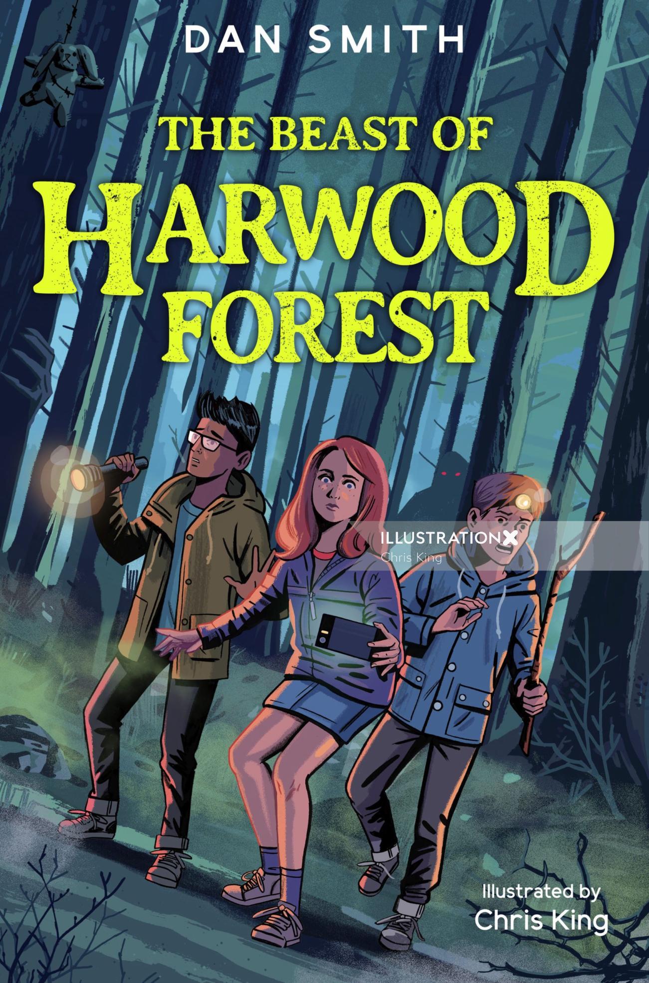 Conception de la couverture du livre La bête de Harwood