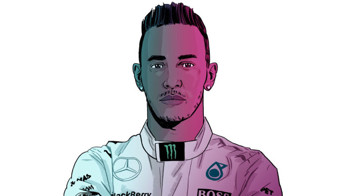 Lewis Hamilton illustration by Chris King