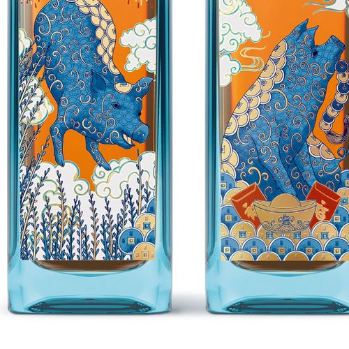 johnnie walker year of the pig package illustration 