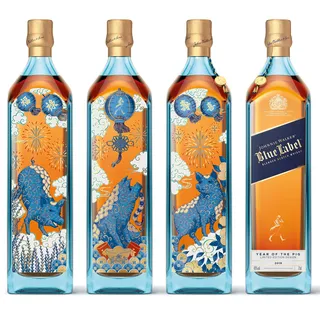 johnnie walker year of the pig package illustration 