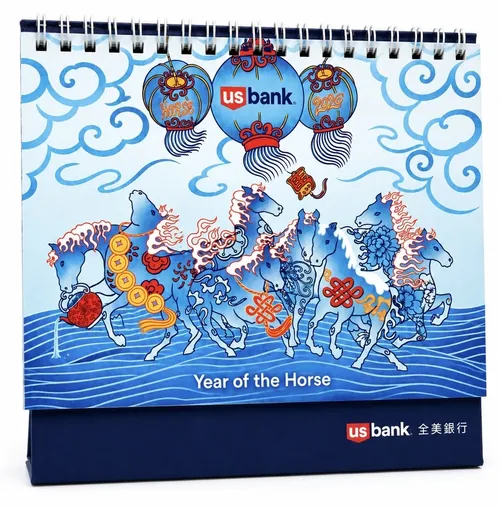Chrissy Lau 午年のイラスト US Bank カレンダー