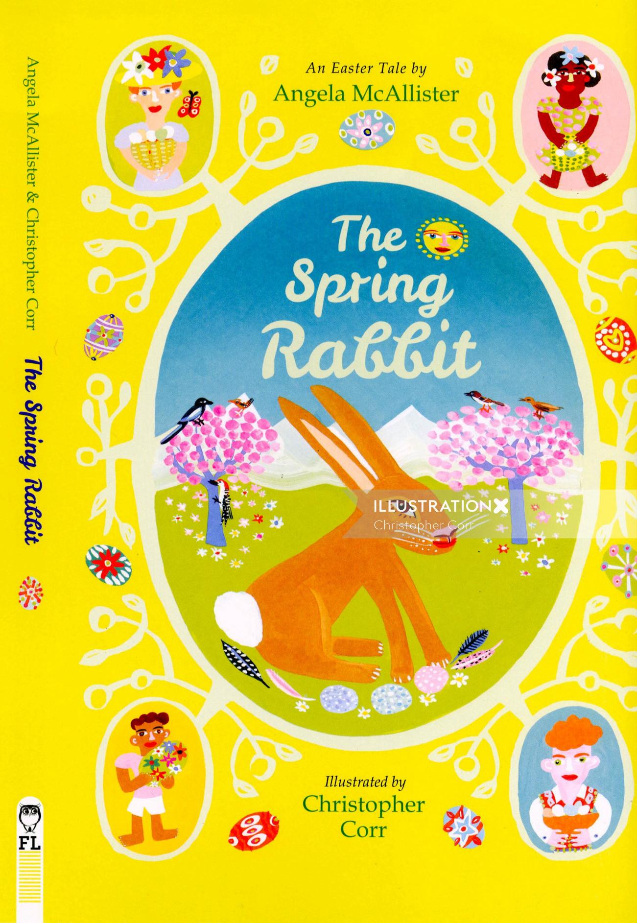 Arte da capa de Christopher Corr para o livro &quot;The Spring Rabbit&quot;.