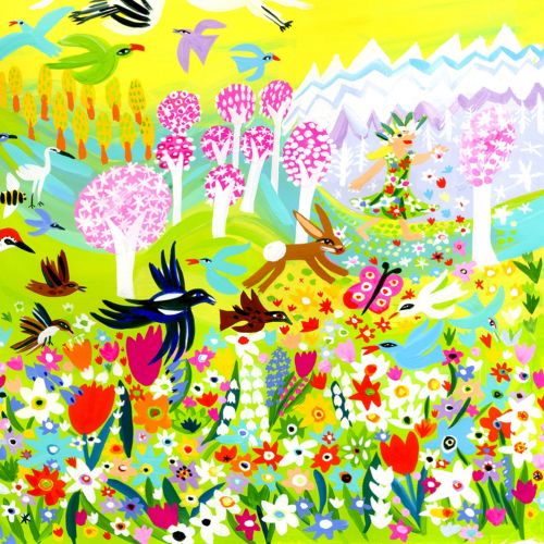 Woodland birds painting for kids story