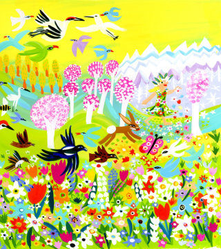 Woodland birds painting for kids story