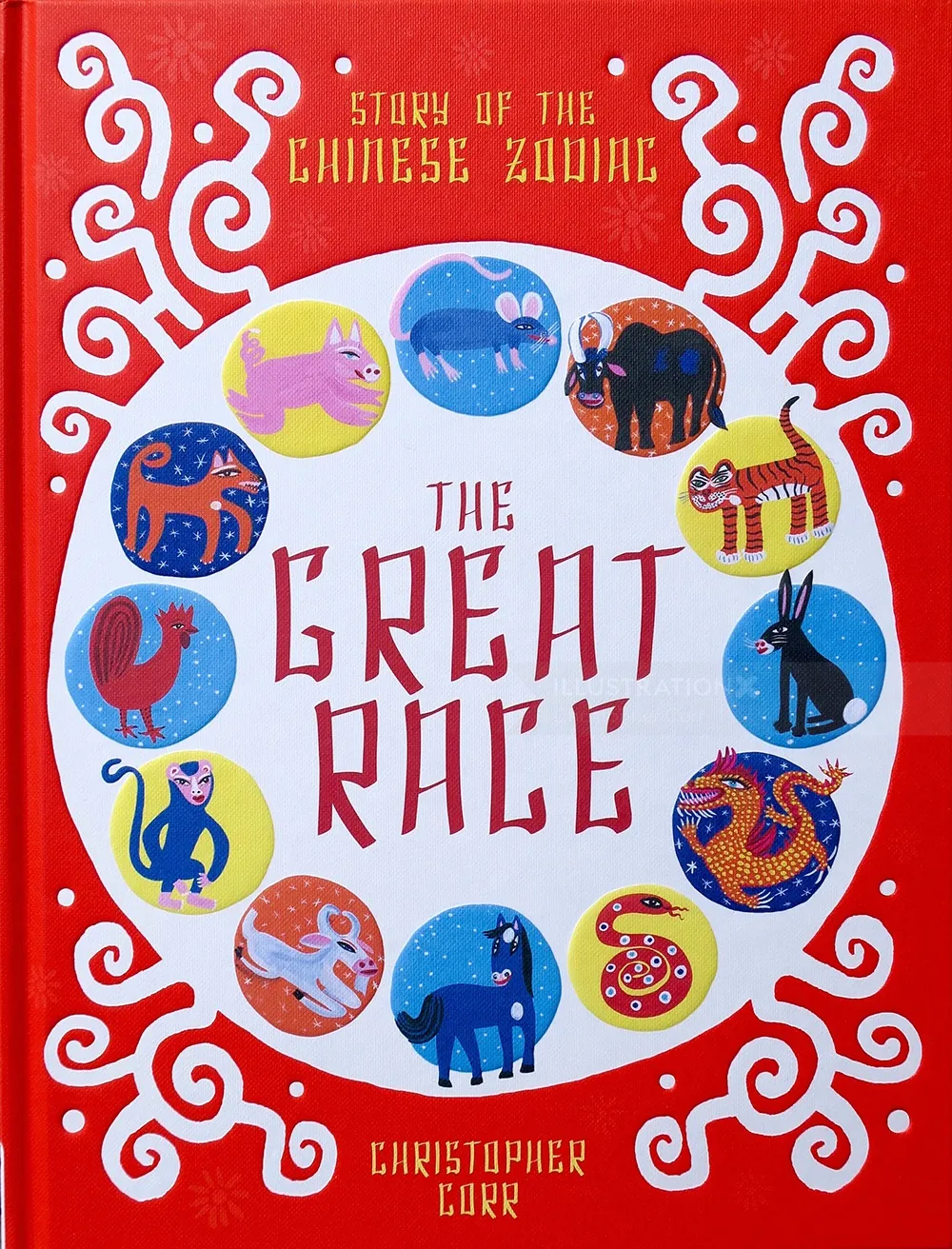 Chinese Zodiac animals circle illustration for The Great Race story