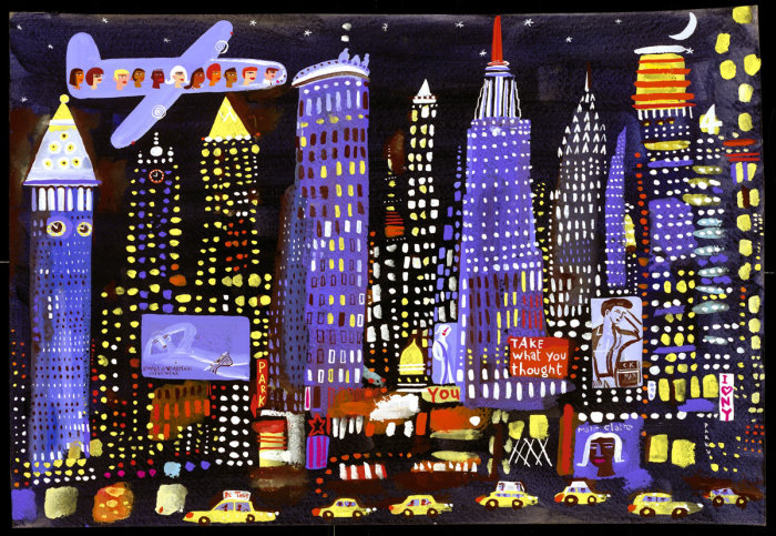 Illustration of NY night