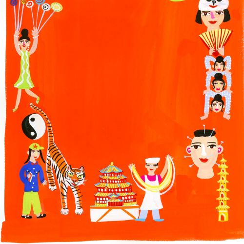 China culture illustration for children book