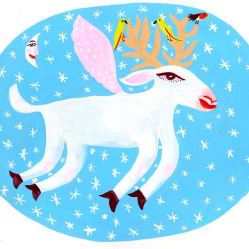 Cartoon Reindeer low res illustration by Christopher Corr