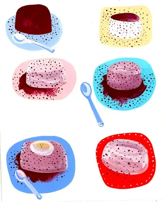 Panna Cotta chocolate illustration